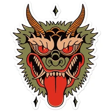 Asian Dragon - Vinyl Decal Sticker - Car Window Laptop - ebn12663