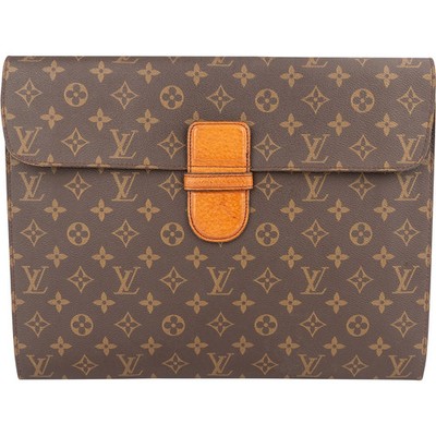 Louis Vuitton Monogram Canvas Porte-Documents Laptop Clutch Abendtasche Hülle