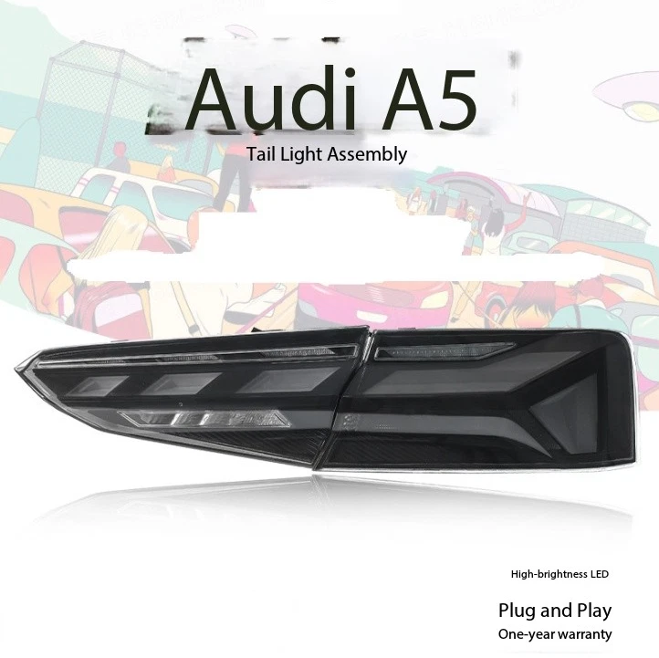 1 par de luces traseras LED DRL con actualización dinámica de señal de giro para Audi A5 S5 2017-2020 Foto 2 de 4