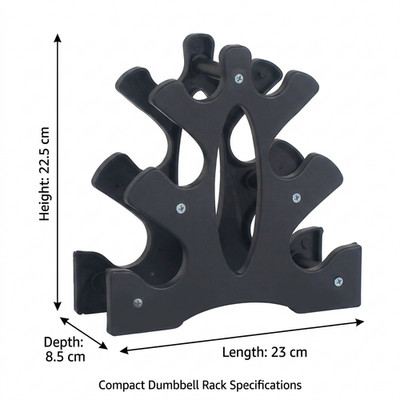 3 Tier Dumbbell Rack Stable Triangle Structure Weight Storage Stand for Home Gym