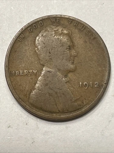 1912-P Lincoln Wheat Cent VG Condition 1 Cent Penny US Coin - B6