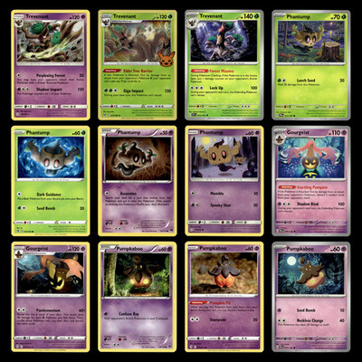Trevenant  Phantump Gourgeist Pumpkaboo 94 Sun Moon Cosmic Eclipse Cards