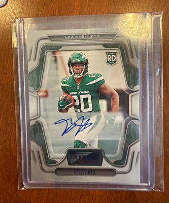 2022 Panini Playbook Breece Hall Rookies #114 Black Signatures RC Auto /5 Jets