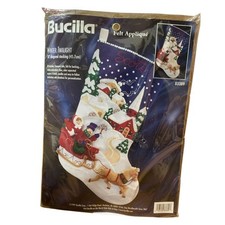 Bucilla Winter Twilight 83389 Felt Appliqu Christmas Stocking Kit 1997 Unused
