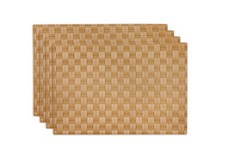 Natural Basketweave Rectangle Woven Placemat Set of 4