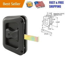 Secure Black Plastic Sliding Screen Door Handle & Latch - Easy Installation