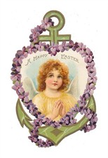 Frances Brundage Easter Die Cut - Praying Angel, Heart Flower, Anchor of Hope
