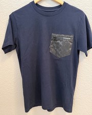 Coach T-Shirt Size X-Small Blue Zipper Chest Pocket XS 100 Authentic