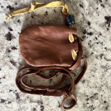 Native American Leather Medicine Or Coin Pouch