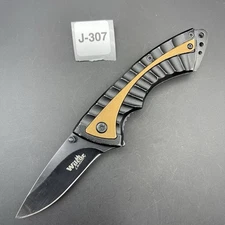 Wilcor Outdoors Folding Pocket Knife Black Blade 420 Stainless