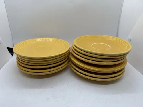 Fiestaware Saucers Set of 15 Medium 6 Inch Yellow