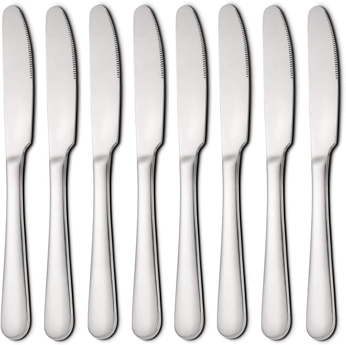 Butter Knives Set of 8 Rust Proof Dinner 9.2 Inch, A. 8 Pack