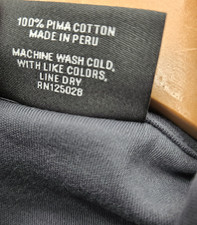 Pima Cotton Grey Gray Turtleneck Men's Med Long Sleeve Peru NWT