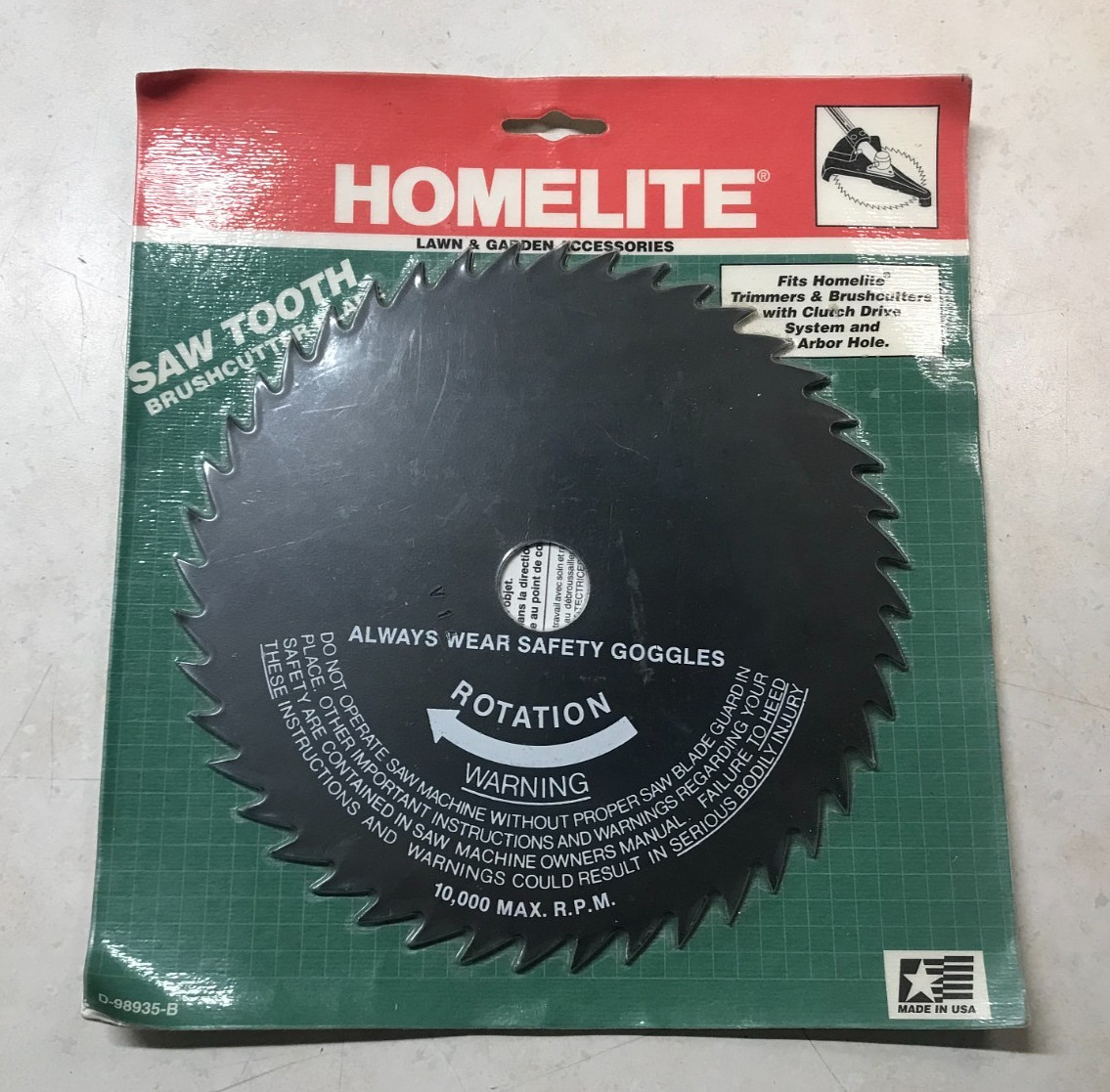 Homelite Trimmer Brush Cutter Saw Tooth Blade 8" D-98935-B USA NOS