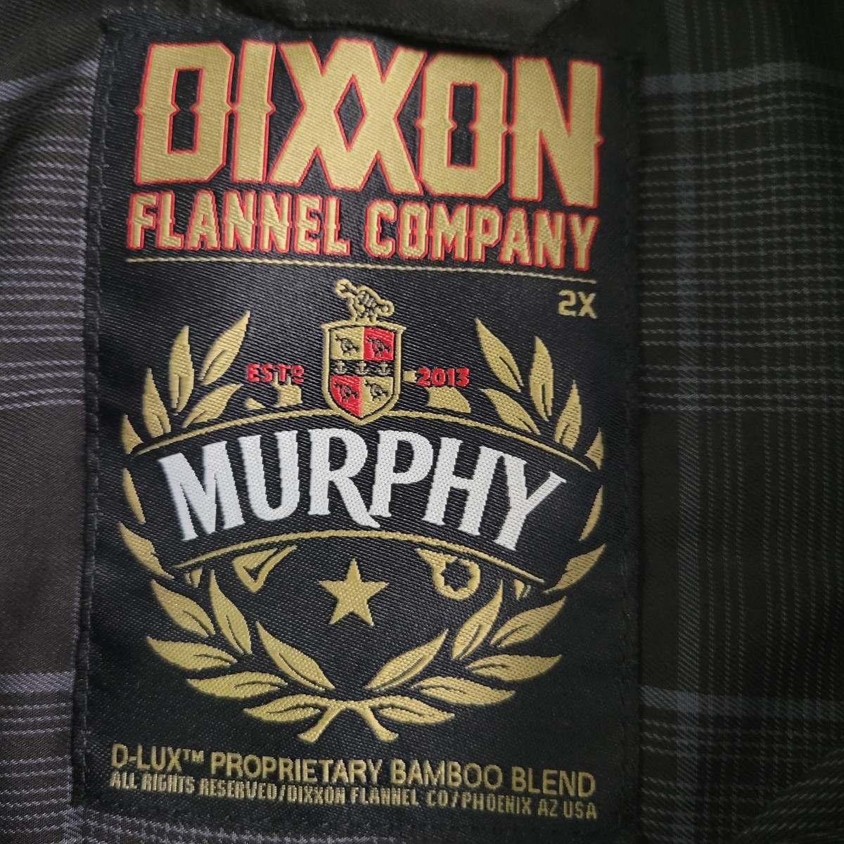 Dixxon Flannel Co Murphy Long Sleeve Mens 2XL Pearl Snap Bamboo Blend Shirt flaw View 2