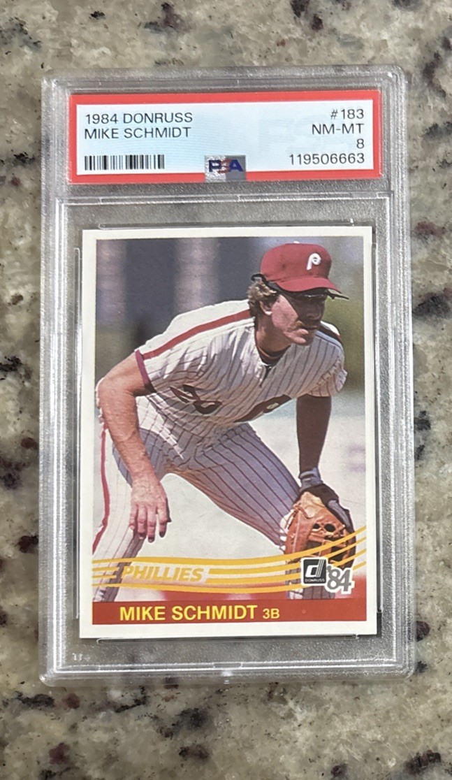 1984 Donruss - Mike Schmidt #183 Philadelphia Phillies HOF PSA 8