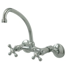 Kingston Brass KS214 Kingston 1.8 GPM Widespread Bridge Kitchen - Chrome