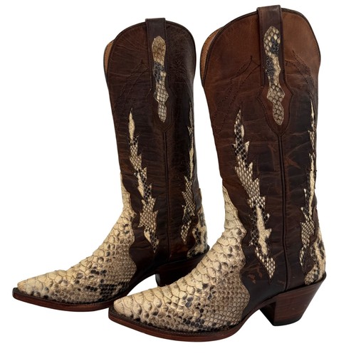 Black Jack Python Snakeskin Cowboy Boots Women's 6B Handmade USA ...