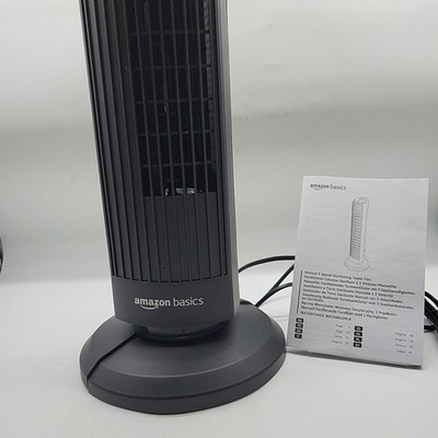 Amazon Basics Oszillierender Turmventilator 71 cm mit 60-Grad-Winkel für Schlafz