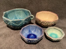 Ceramic Nesting Measuring Bowls Set of Four (1 Cup-1/2 Cup-1/3Cup-1/8Cup)