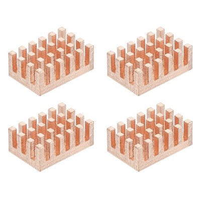 4Pcs, Copper Heatsink 10x15x6mm Heat Sink Cooler Radiator