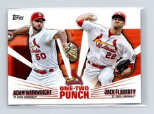 2023 Topps One-Two Punch #12P-5 Adam Wainwright Jack Flaherty Cardinals