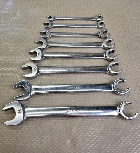 Snap-on OEX Series 8-Pc SAE Flare Nut Combination Wrench Set 1/4"-3/4"