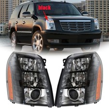 Headlight Assembly For 2007-2014 Cadillac Escalade Hid Black Passengerdriver