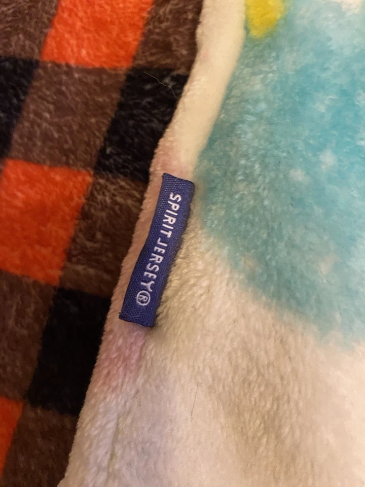 Disney Spirit Jersey Adult Large White Fuzzy Sulley Ducky Red Fleece Pixar - Image 3 of 4