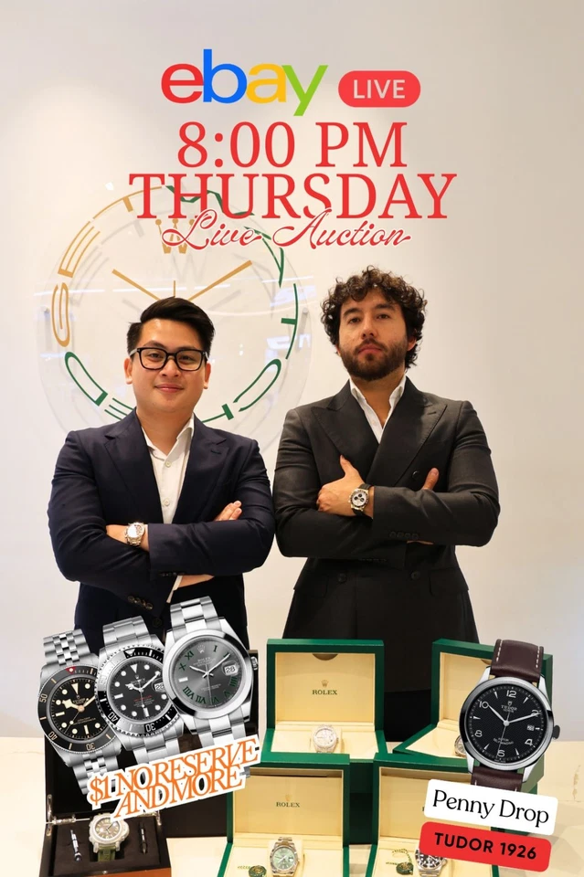 GET WATCHED LIVE! WATCHES NO RESERVE! ROLEXES & PENNY DROP DEALS 🚨