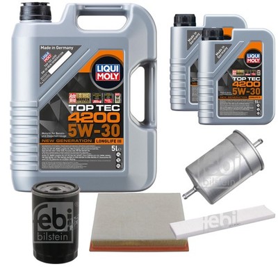 FEBI BILSTEIN Inspektionspaket 7L Liqui Moly Top Tec 4200 5W-30 für VW Sharan
