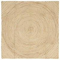 Teppich NatüRlich Und Weiß 120 X 120 Cm Jute