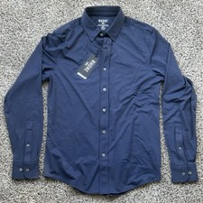 Rhone Commuter Dress Shirt Navy Blue Men s Size Small Slim Fit