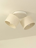 Deckenspot Wohnzimmer Flexibel Stoff Weiß E27 45 Cm Deckenstrahler Schlafzimmer