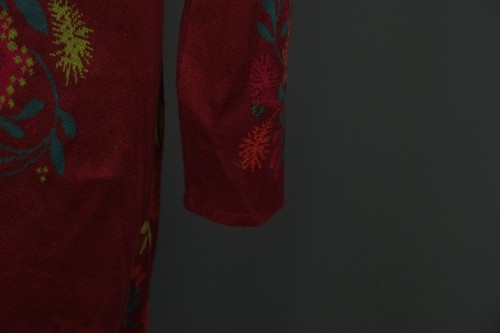 GUDRUN SJODEN Multi Floral Linen Long Sleeve Button Front Cardigan Sweater Sz M - Picture 10 of 12