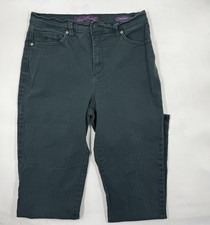 Gloria Vanderbilt Jeans Womens 6 Green Stretch Straight Amanda Denim Pockets