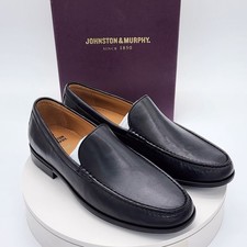 Johnston & Murphy Harrison Ventia Black Leath...