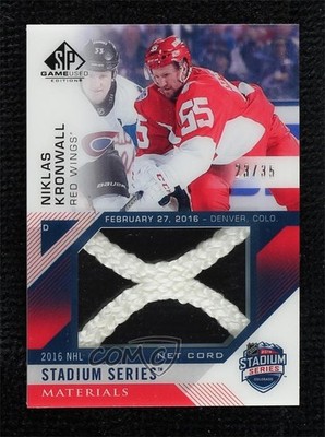 2016 SP Game Used Stadium Series Net Cord Col vs Det 23/35 Niklas Kronwall 0fo5