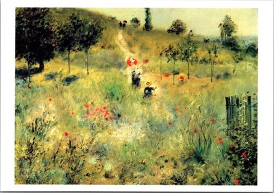 Auguste Renoir Hillside Path Through Tall Grass Art Postcard [AD]