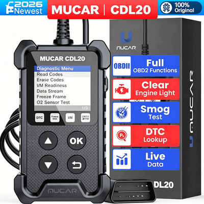 MUCAR CDL20 Full OBD2 Fault Code Reader Car Engine Diagnostic Scanner Smock Test