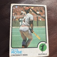 Pete Rose 1973 Topps Baseball Card Cincinnati Reds #130 Good/Fair