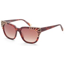 L.A.M.B. Women's Brown Tortoise Cat Eye with Gold Metal Sunglasses New with Case