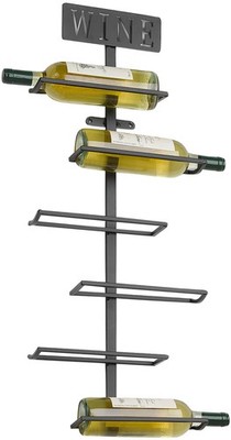 Weinregal Wine Bottle Holder Metall in schwarz für 6 Weinflaschen zum Aufhängen