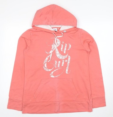 Rip Curl Damen Pullover Hoodie korallenrosa Größe M Baumwollmischung