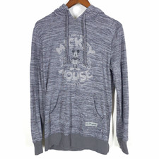 Disney Mickey Mouse Gray Hooded Pullover Sweatshirt Hoodie Adult Size L WDW