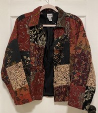 Chicos 2 Womens Blazer Floral Fall Jacket NEW