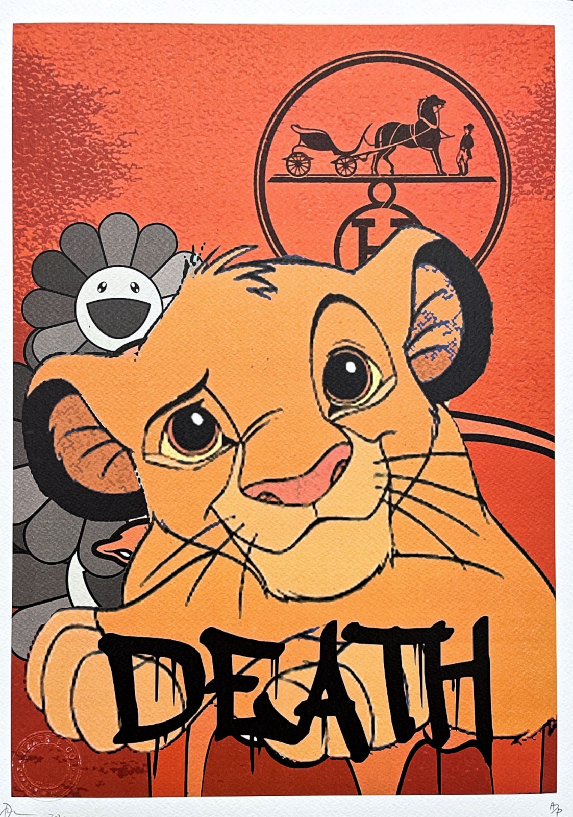 DEATH NYC - Young Simba- signed certificate limited edition 32x45 cm
