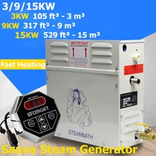 3-15KW Steam Generator Shower Sauna Bath Home Spa  Controller Humidifier NEW