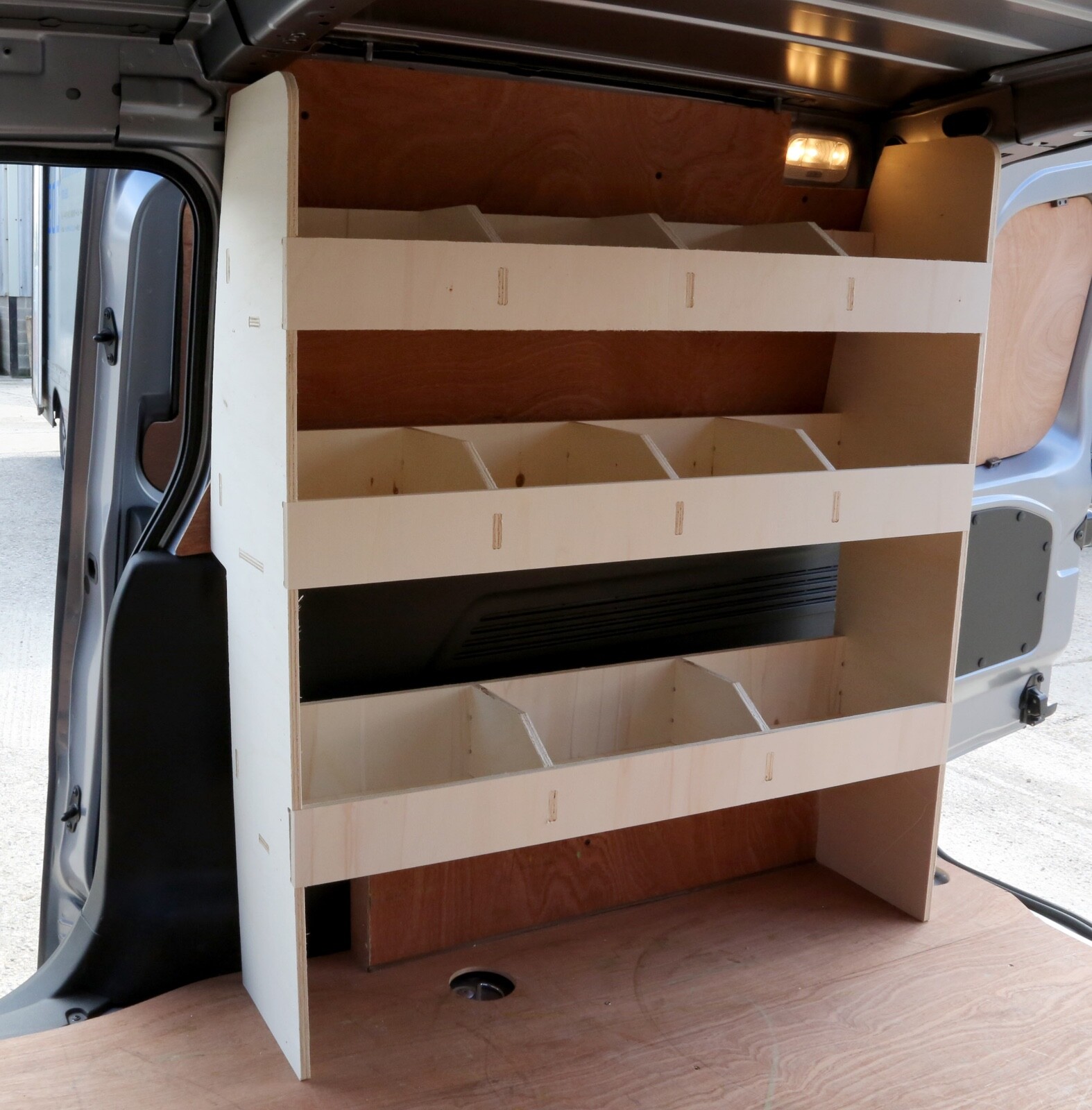 Peugeot Partner LWB 2019+ Van Racking Tool Storage Shelving OS Rear