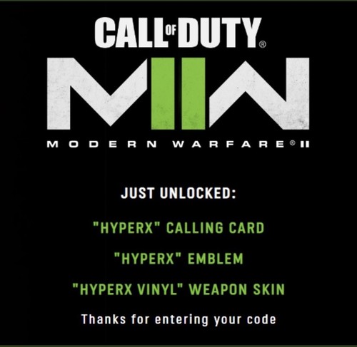 Call Of Duty Modern Warfare II MW2 Hyper X Calling Card Emblem HyperX 